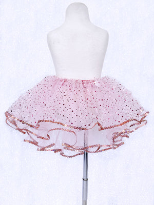 Rose Gold Glitter Blush 3 Layer Sequin Tutu