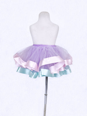 Lilac 2 Layer Tutu Skirt Blush Mint Ribbon Gold Sequin Bow