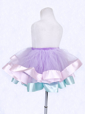 Lilac 2 Layer Tutu Skirt Blush Mint Ribbon Gold Sequin Bow