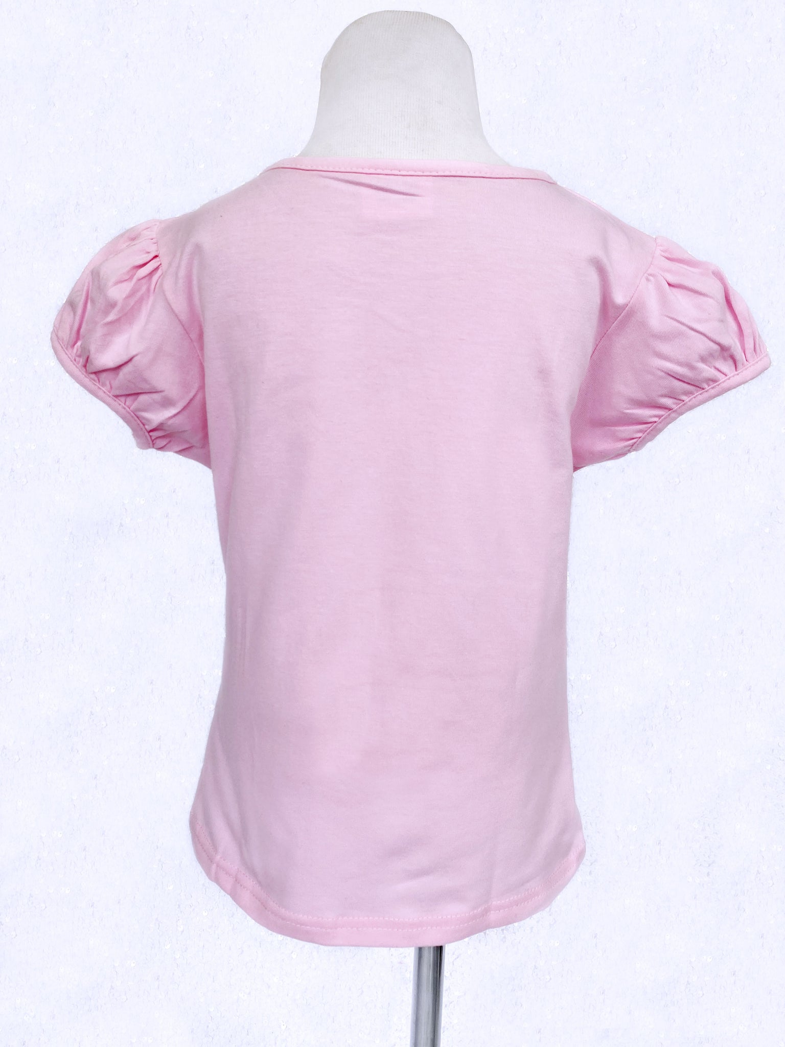 Unicorn Short Sleeve Girl's Shirt Pink Casual Wear