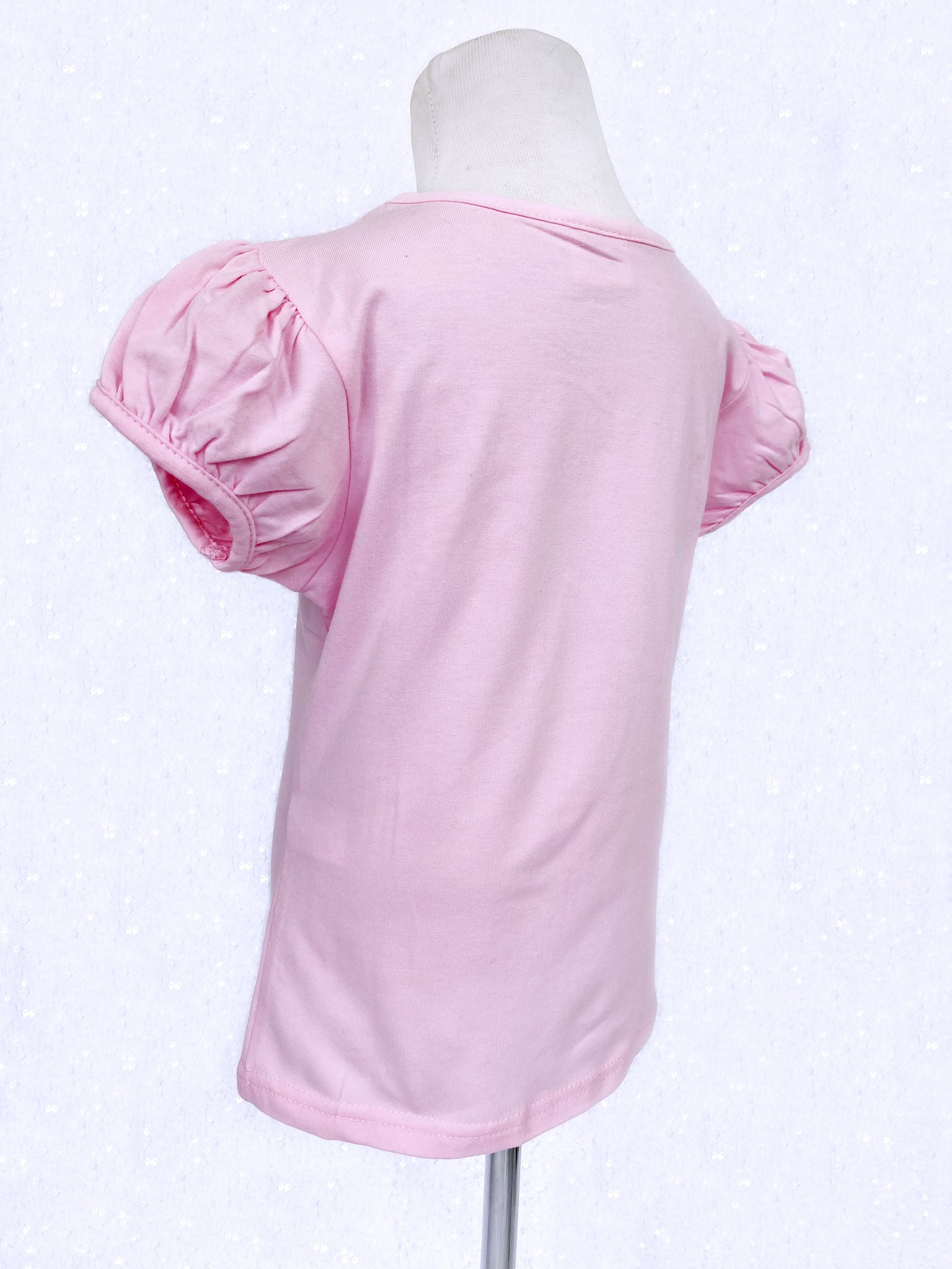 Unicorn Short Sleeve Girl's Shirt Pink Casual Wear