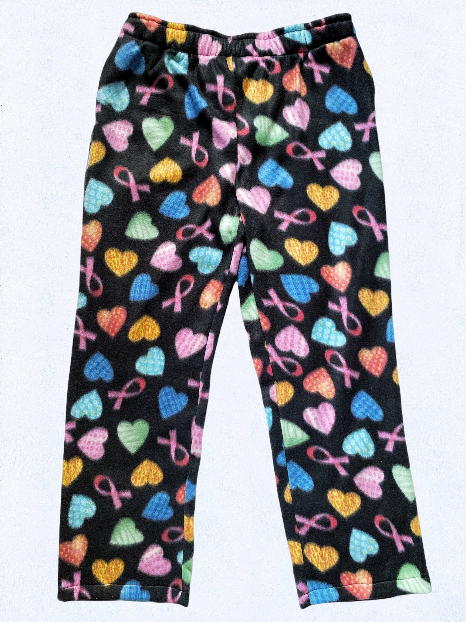 Pink Hearts Fleece PJ Adult Pajama Pants