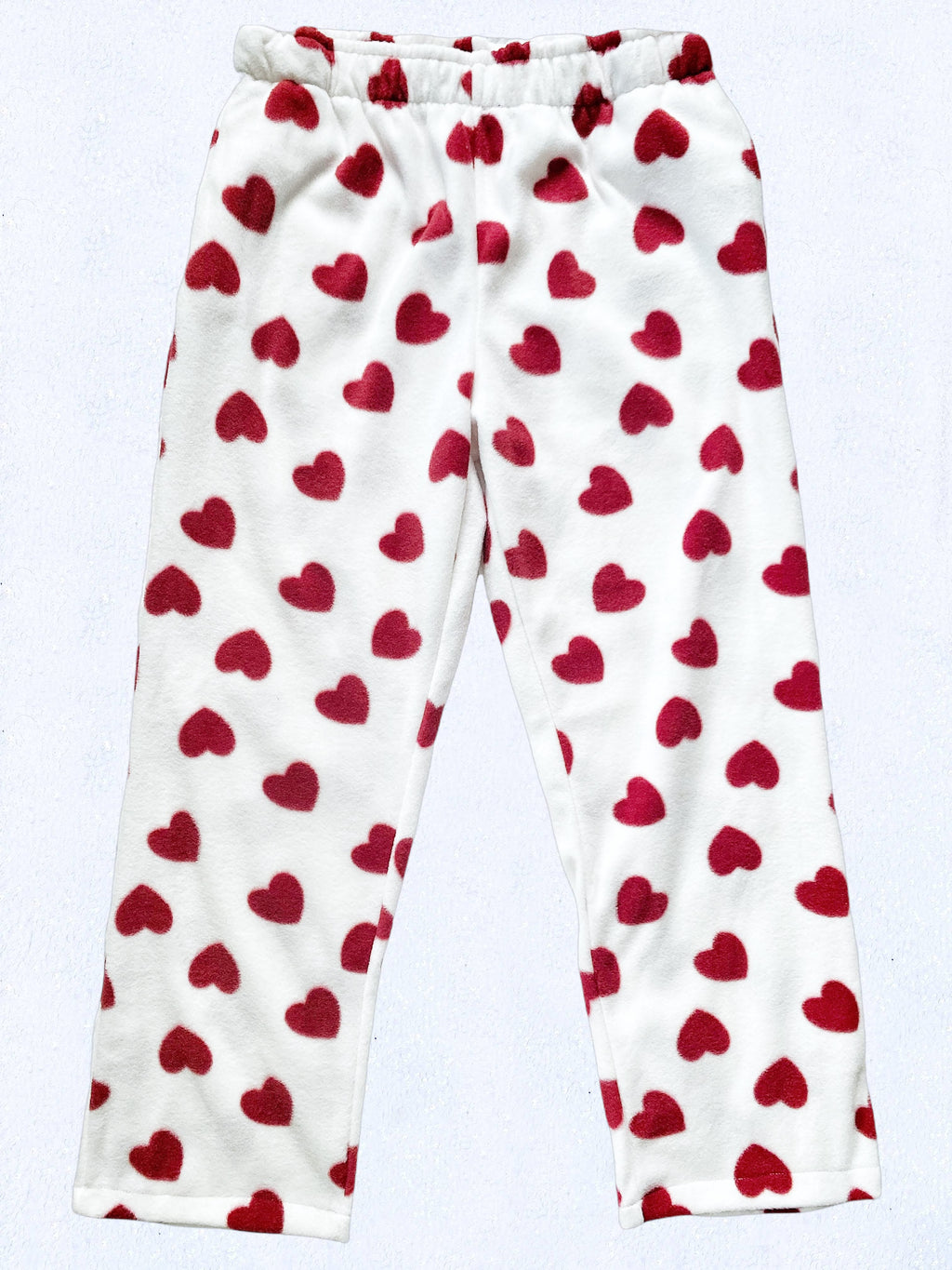 White Hearts Fleece PJ Adult Pajama Pants