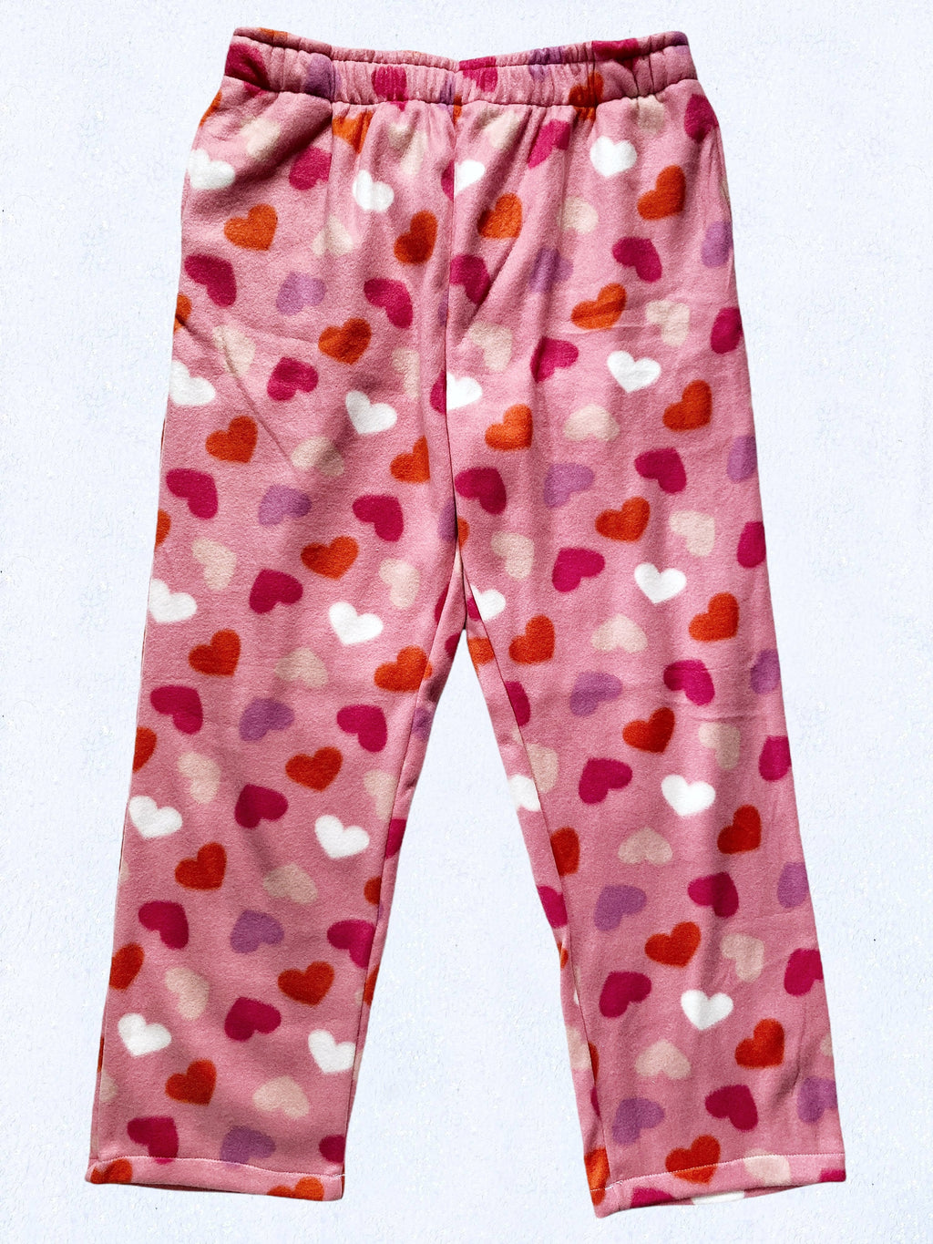 Pink Hearts Fleece PJ Adult Pajama Pants