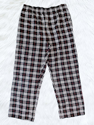 Black PJ Youth Baby Child Pajama Plaid Pants