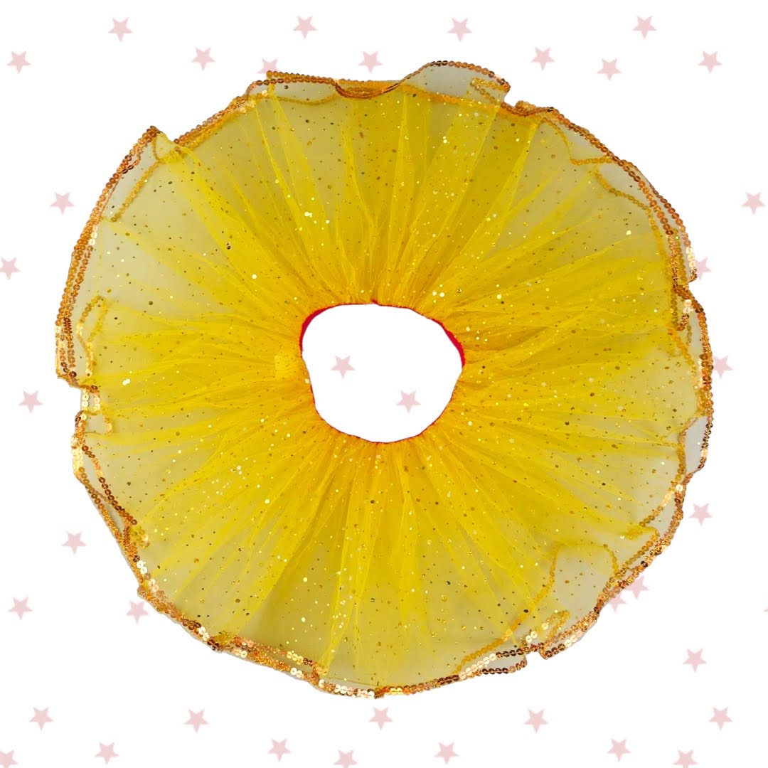 Yellow Glitter Reversible Tutu with Sequin Trim