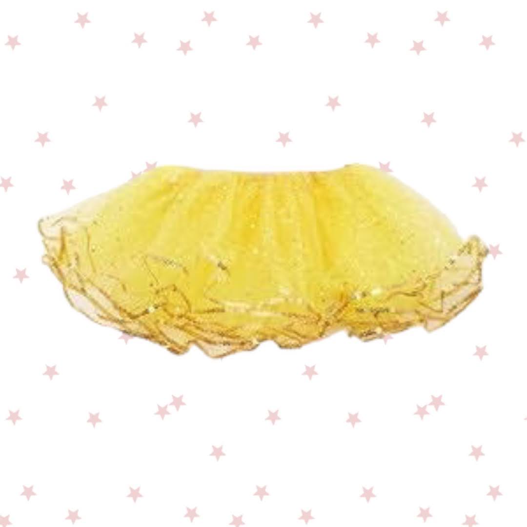 Yellow Glitter Reversible Tutu with Sequin Trim