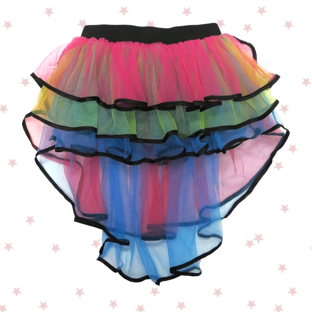 Rainbow Multicolor 4 Layer Hi Low Tulle Tutu