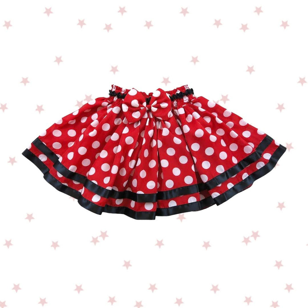 Black Red and White Polka Dot Tutu Skit