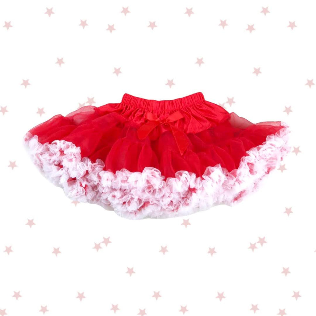 Red Pettiskirt Tutu with White Trim