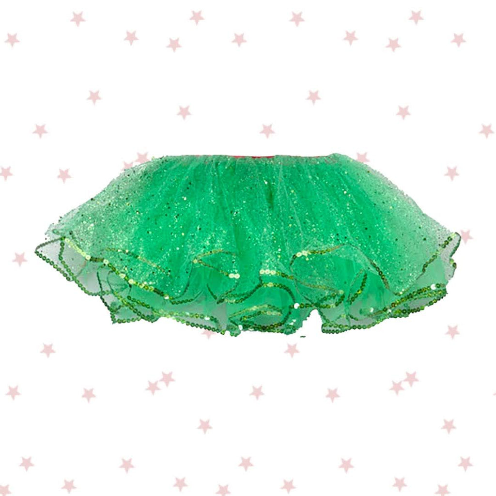 Green Glitter Reversible Tutu with Sequin Trim