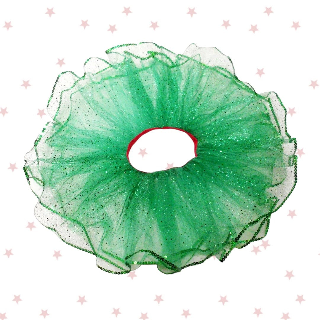 Green Glitter Reversible Tutu with Sequin Trim