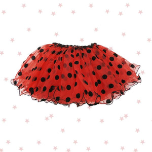 Lady Bug Red and Black Polka Dot Wavy Tutu