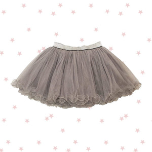 Gray Tutu with Silver Elastic Waistband