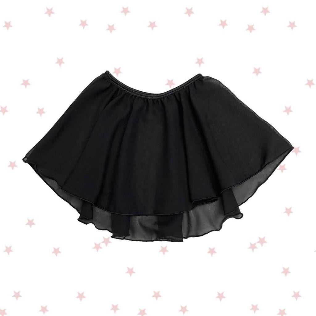 Black Hi Low Chiffon Skirt