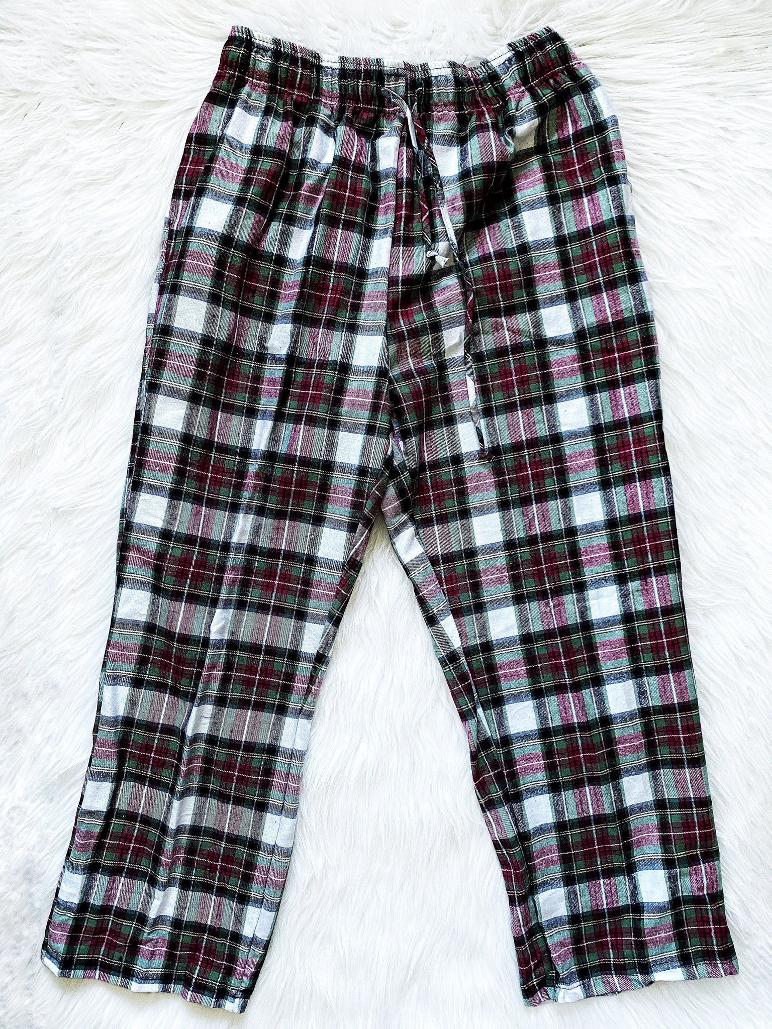 Red Green Blue PJ Adult Pajama Plaid Pants