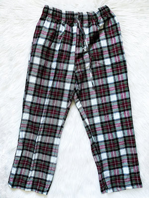 Pink Yellow PJ Youth Baby Child Pajama Plaid Pants