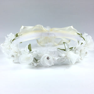 Purple Floral Organza Crown Headband