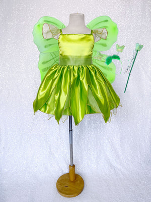 Green Fairy Wings, Wand, and Headband Halloween Costume Accessories