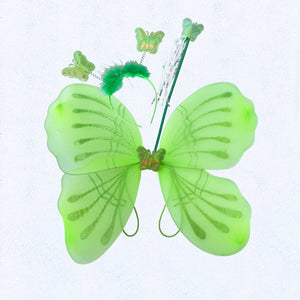 Green Fairy Wings, Wand, and Headband Halloween Costume Accessories