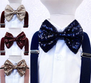 Glam Sequence Bow Ties Adult Child Formal Attire