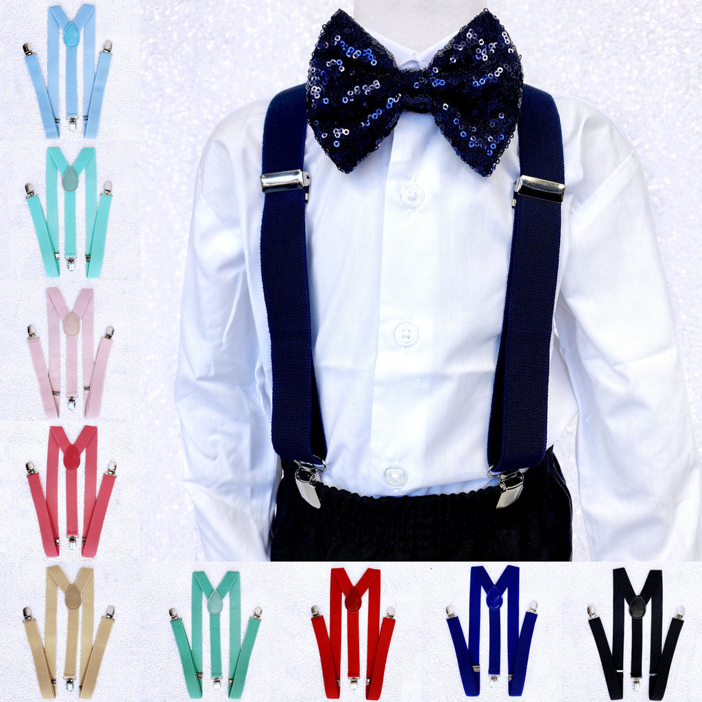 Multi Color Adult Child Y-Back Elastic Suspenders Junior Toddler Women Men Formal Attire