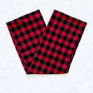 Buffalo Plaid Infinity Scarf Red Black White Black Multi Color Adult Child Scarves