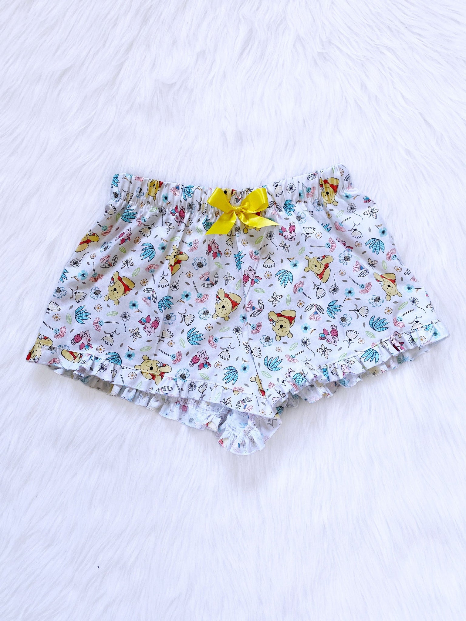 Winnie the Pooh Inspired Pattern Cotton PJ Shorts